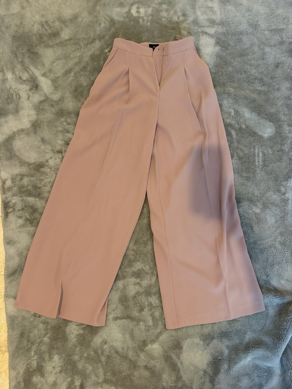 River Island High-Rise Wide Leg Women's Pants in Dusty Rose